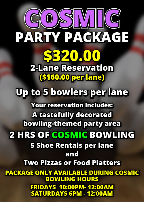 cosmic party package